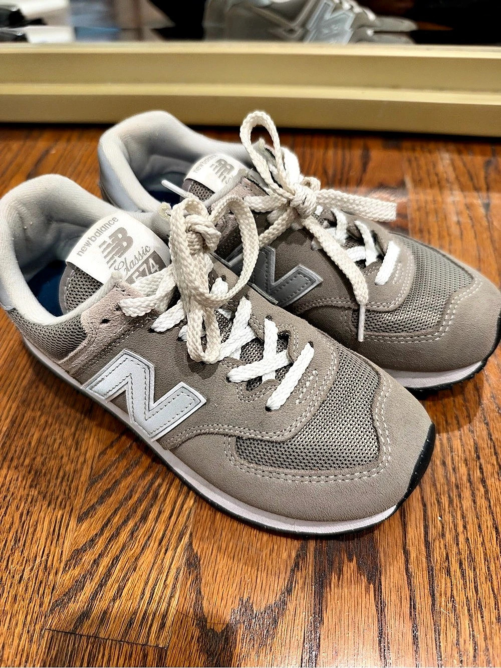 New Balance 574 Core Grey White Sneakers